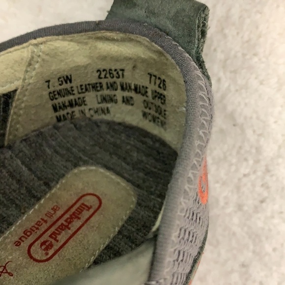 Timberland genuine leather women’s slip on shoes moss green/gray size 7.5W - Picture 11 of 12